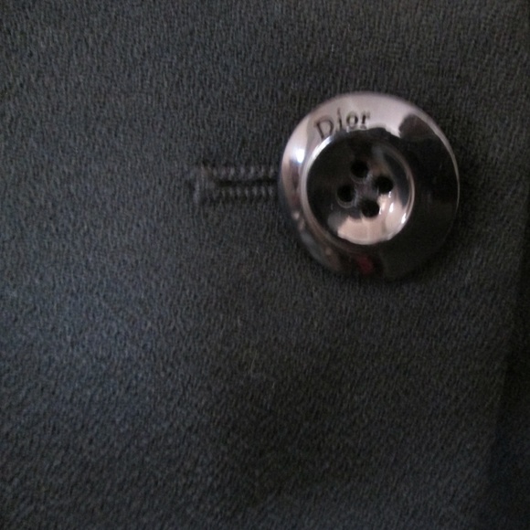 christian dior black wool blazer jacket size 4 - Picture 6 of 7